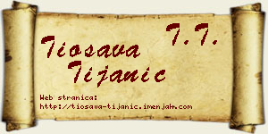 Tiosava Tijanić vizit kartica